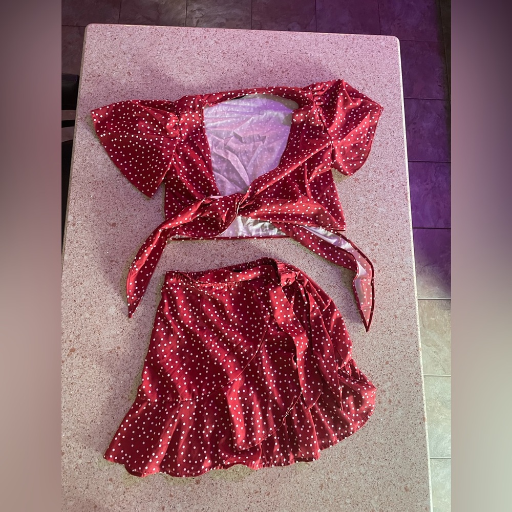 SHEIN skirt and tie top set